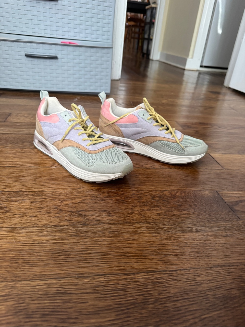 Women’s Pastel Multi-Color Casual Sneakers - Comfortable Everyday Shoes